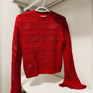 New UO Red Knitted Sweater - Size M